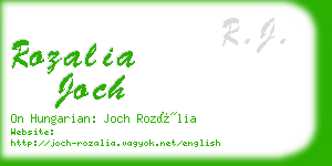 rozalia joch business card